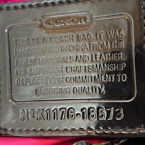 Coach black Patten leather large tote. 17-H5a - Picture 10 of 10